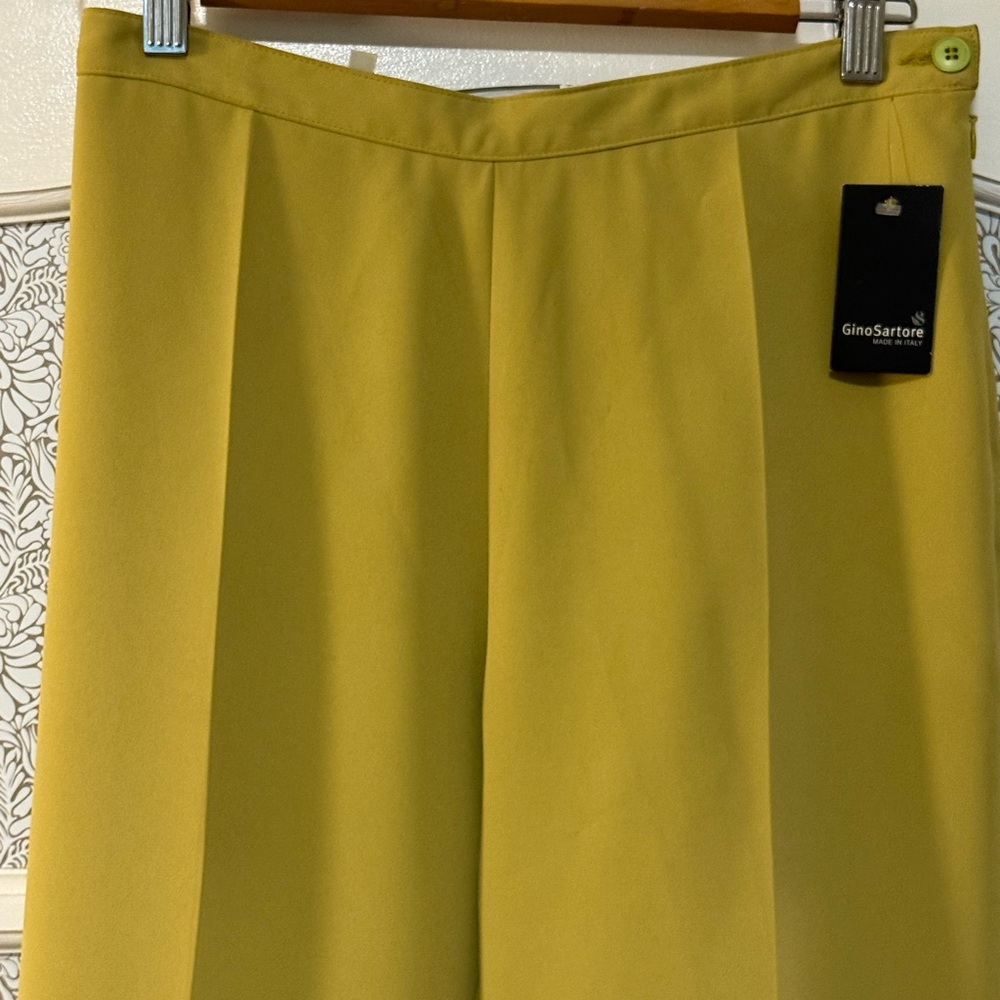 Sartore Yellow Dress Pants Straight-Leg Tailored